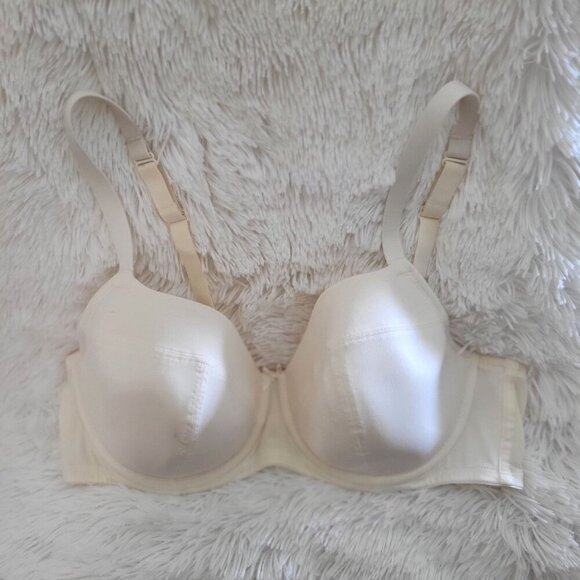 Cacique Balconette Underwire RN 118641 Bra 40D Beige/Ivory Mesh Back Closure - Picture 3 of 7
